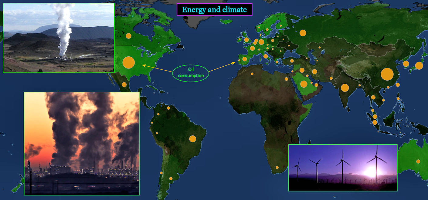 Global oil consumption, 2020&emsp;map